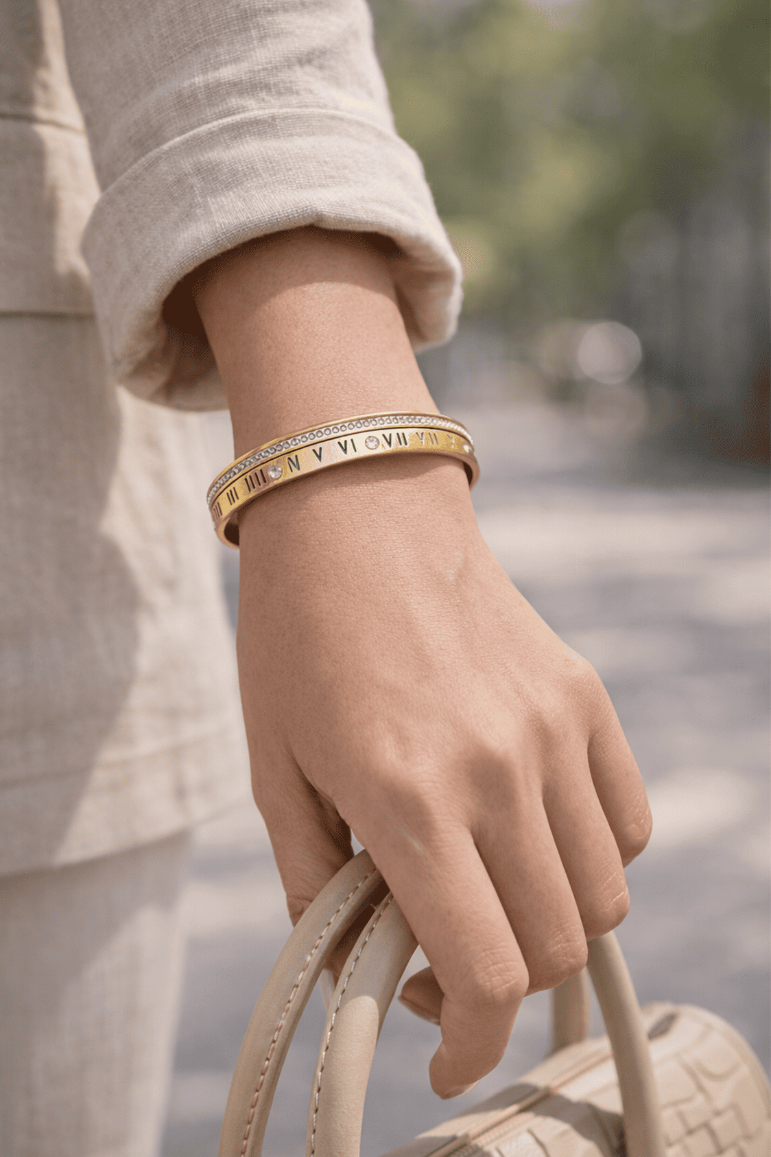 The Eternity Roman Inscribed Cuff - Image 2