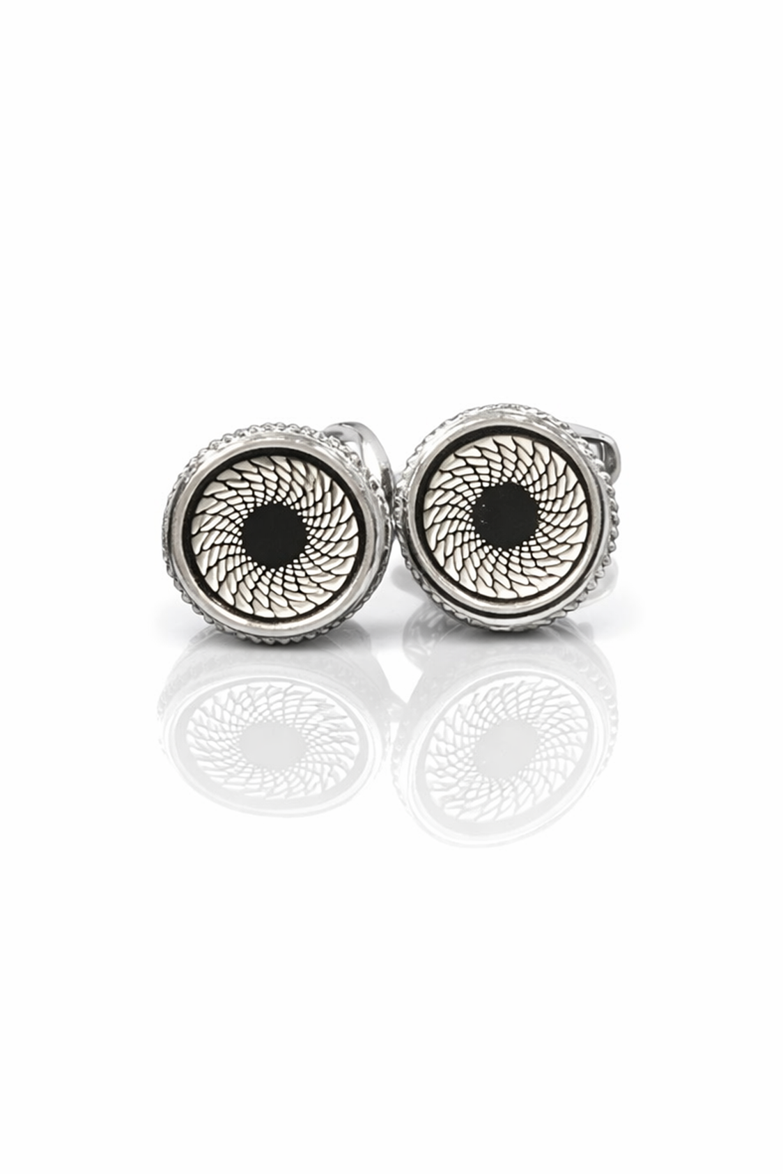 Obsidian Crest Cufflinks