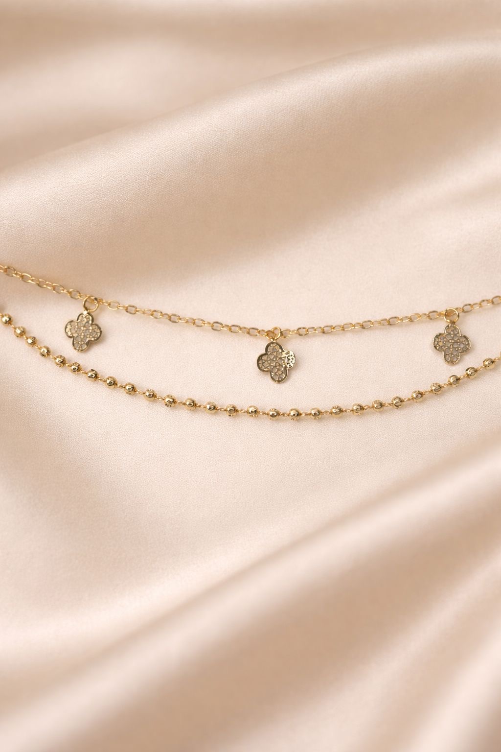 Double Chain Noir Anklet - Image 2