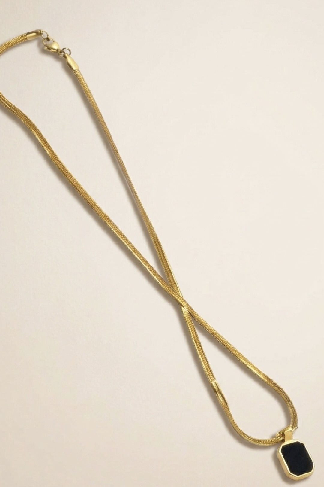 Gold-Tone Snake Chain Necklace - Image 4