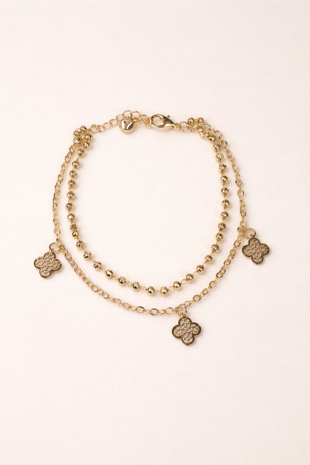 Double Chain Noir Anklet - Image 3