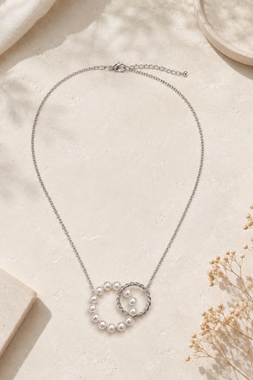Aura Twin Ring Necklace