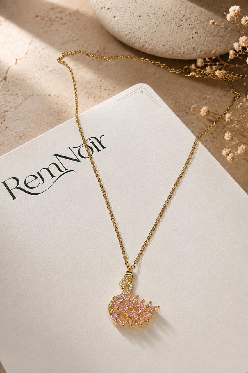 The Rose Swan Necklace