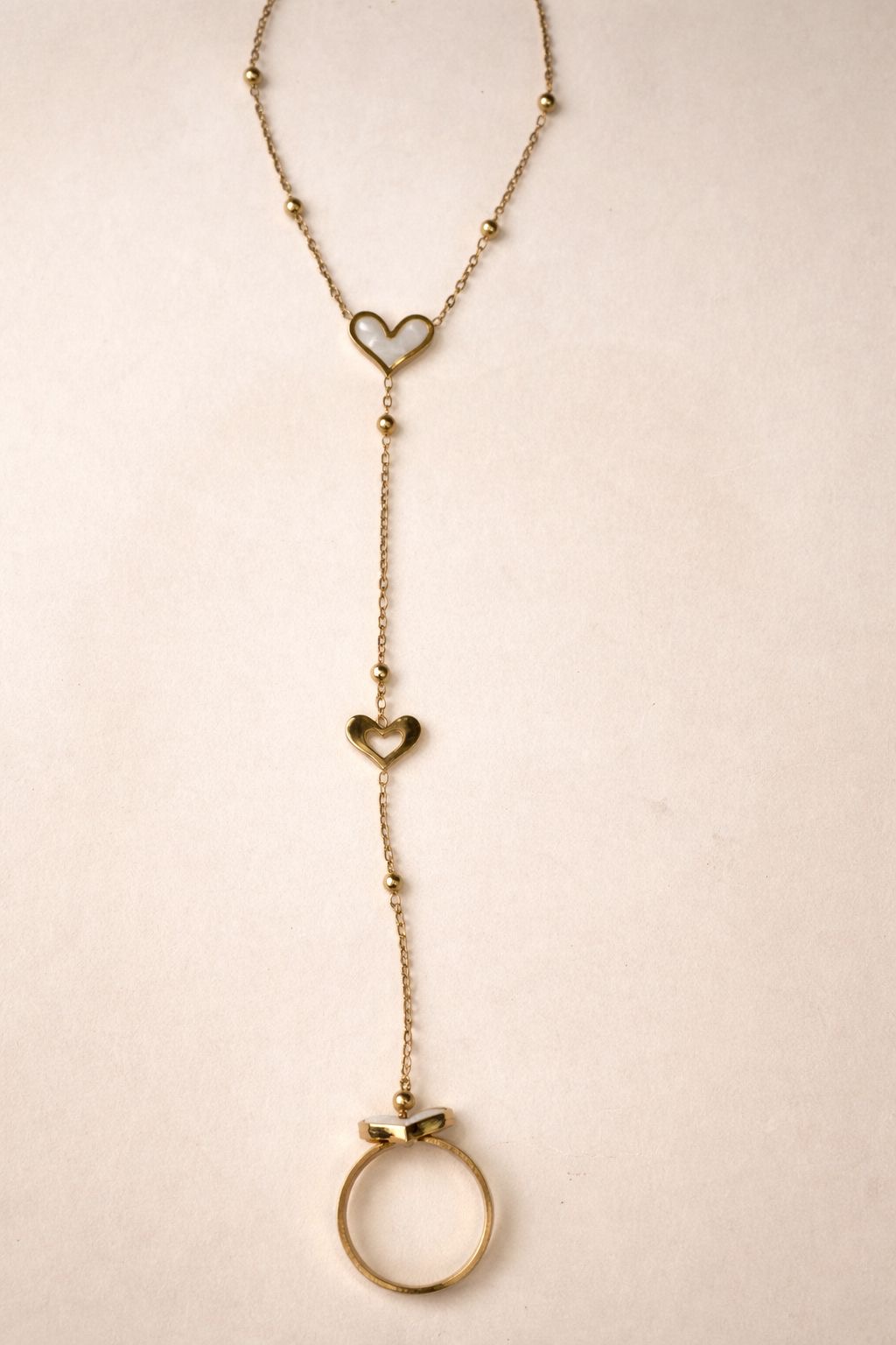 HEART LINK HAND BRACELET