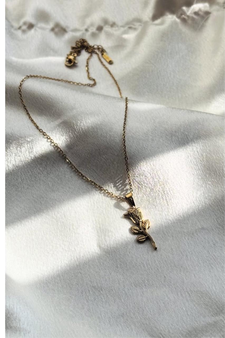 Golden Rose Necklace