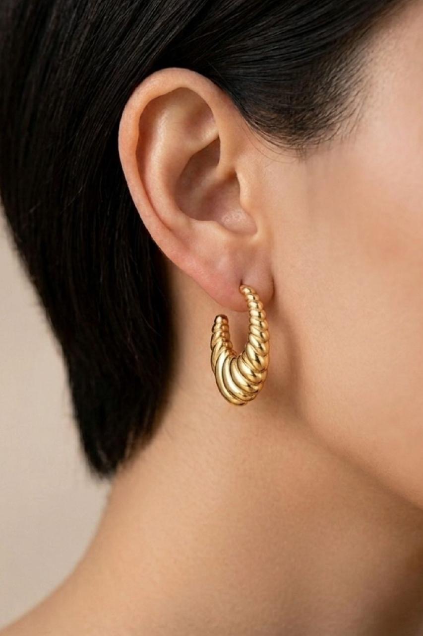 TAPERED METALLIC EARRINGS - Image 2