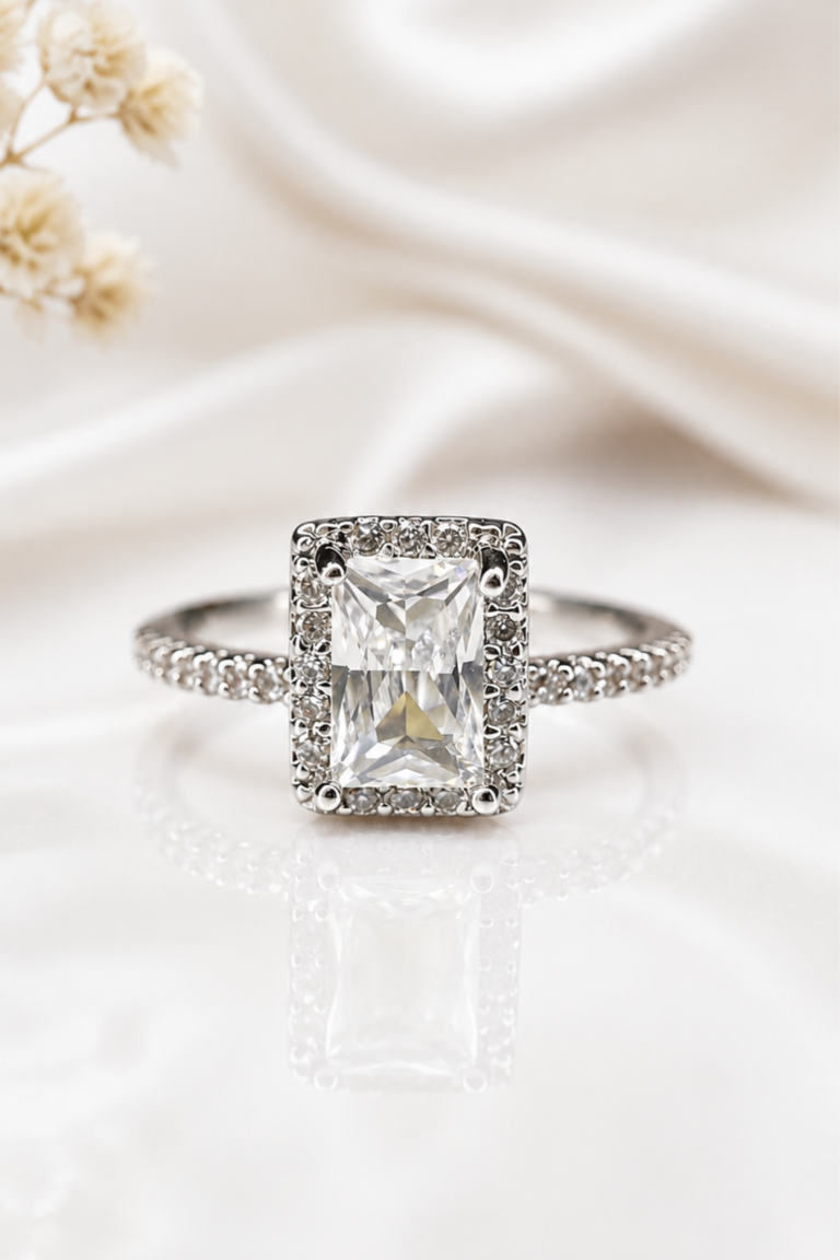 Cubic White Zarcon Ring
