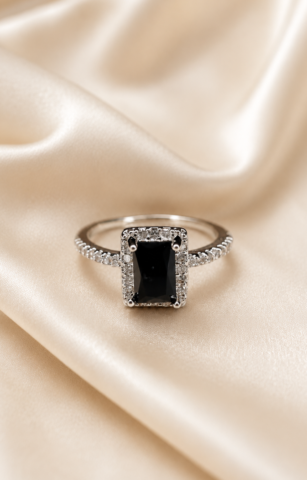 Cubic Black Zarcon Ring