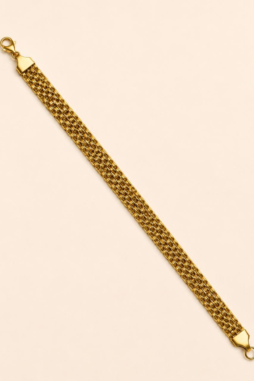 Bold Gold Mesh Bracelet