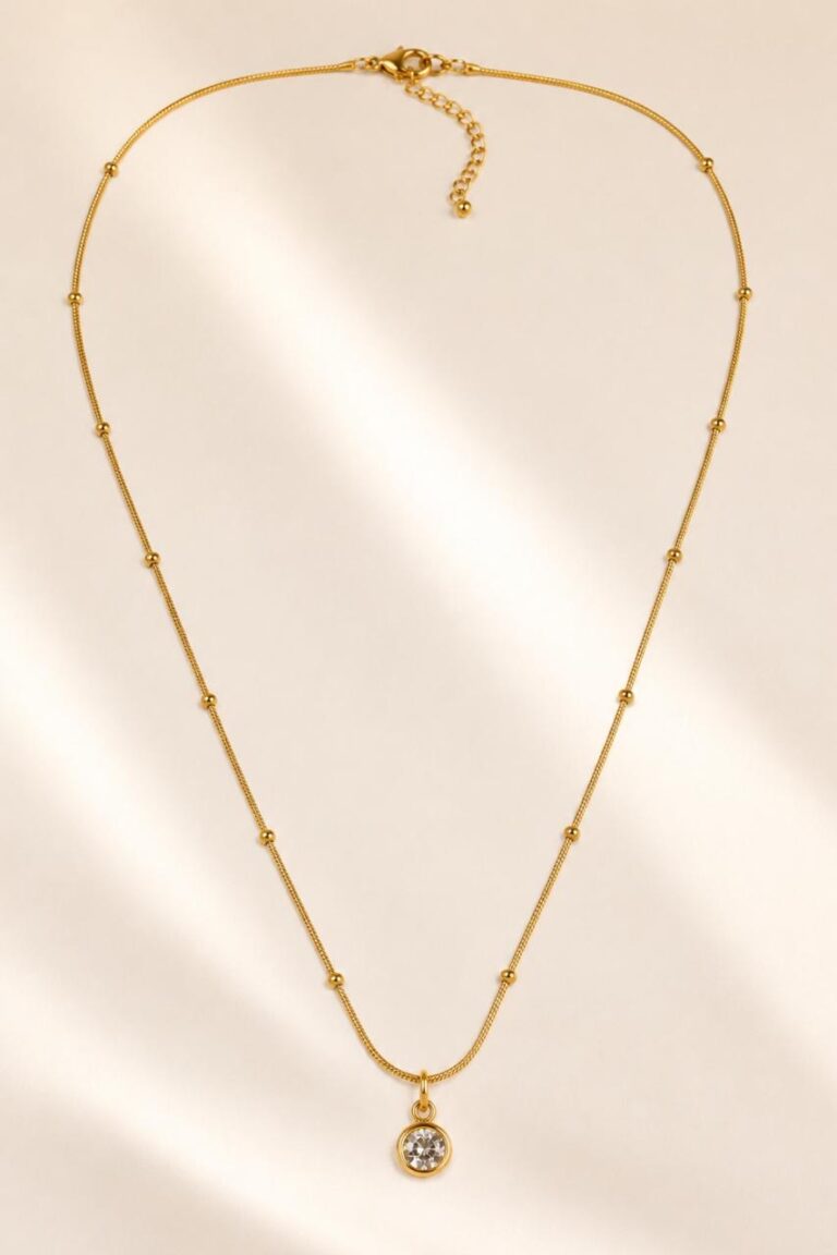 Bezel Solitaire Necklace